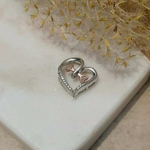 Kay Jewelers 10k Sterling Diamond Heart Necklace - Picture 5 of 6